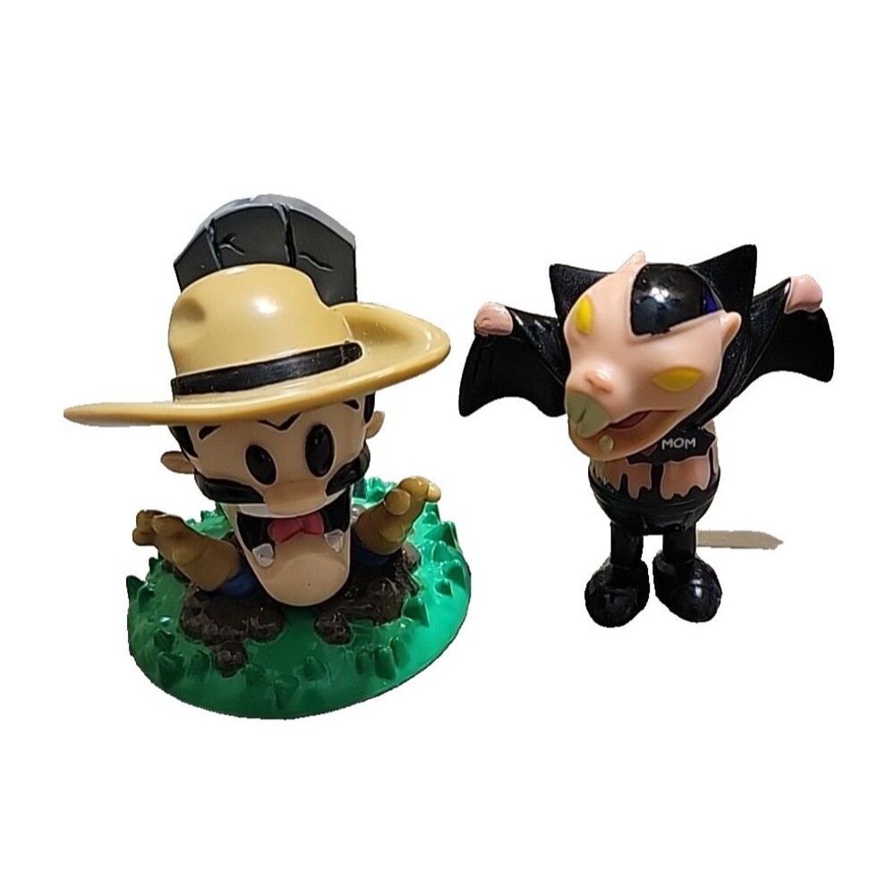 Lot‎ of 2 Fgteev Mini Figures Rip Franklin Garfunkel & Count Nielcula Bonkers
